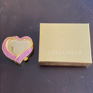 Estée Lauder Heart Compact with Pink Crystals